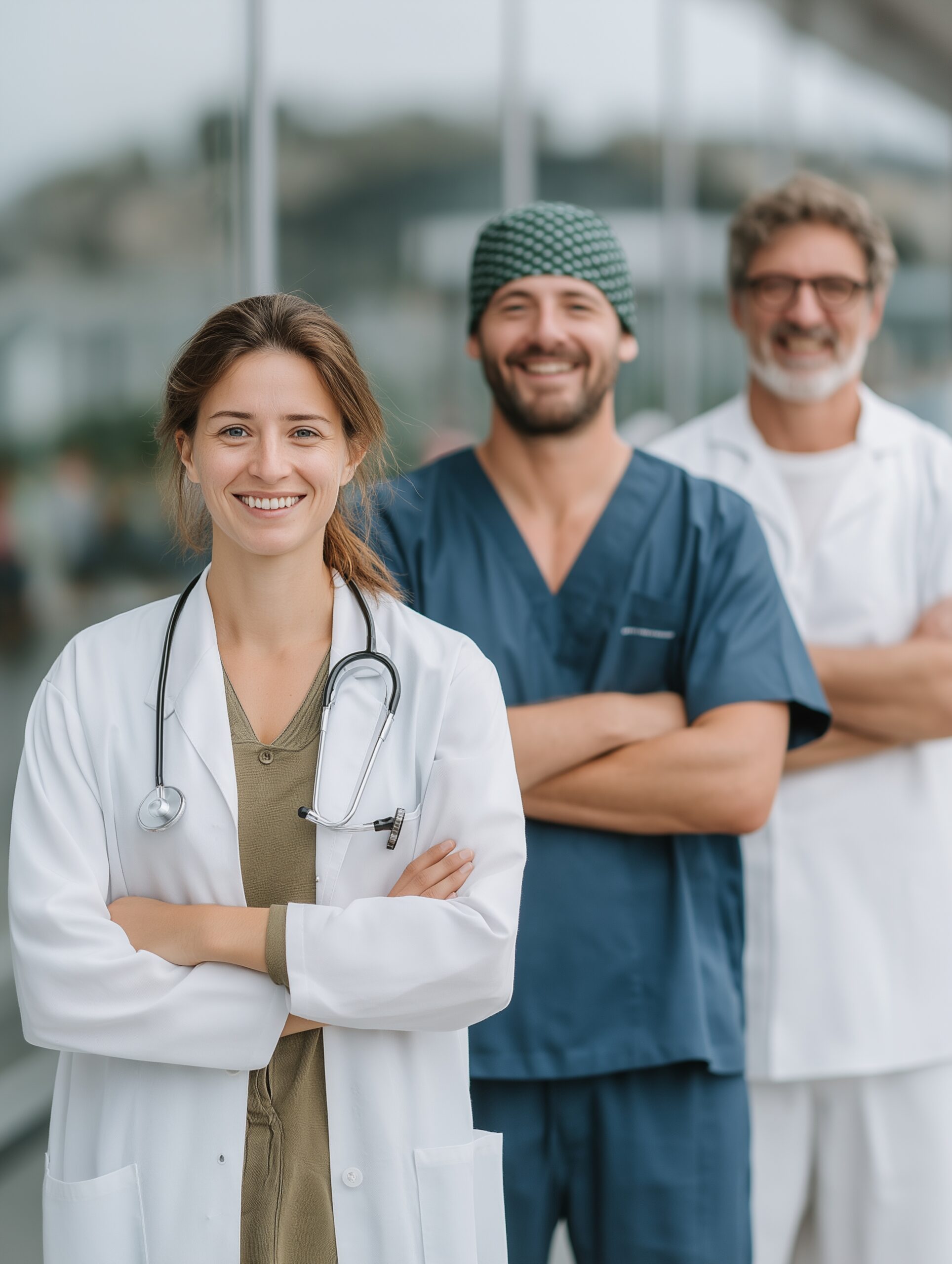 portrait of smiling medical team